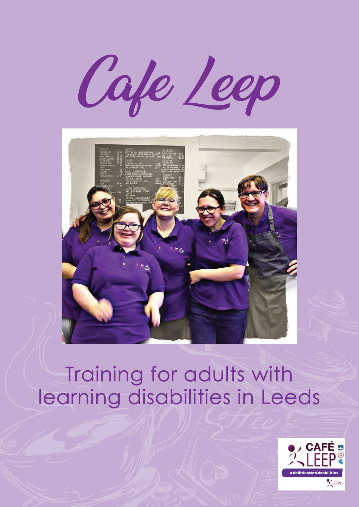 Cafe Leep Brochure front cover