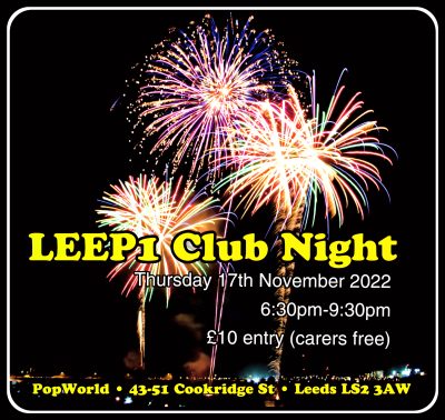 Leep1 Club Night - November 2022 poster